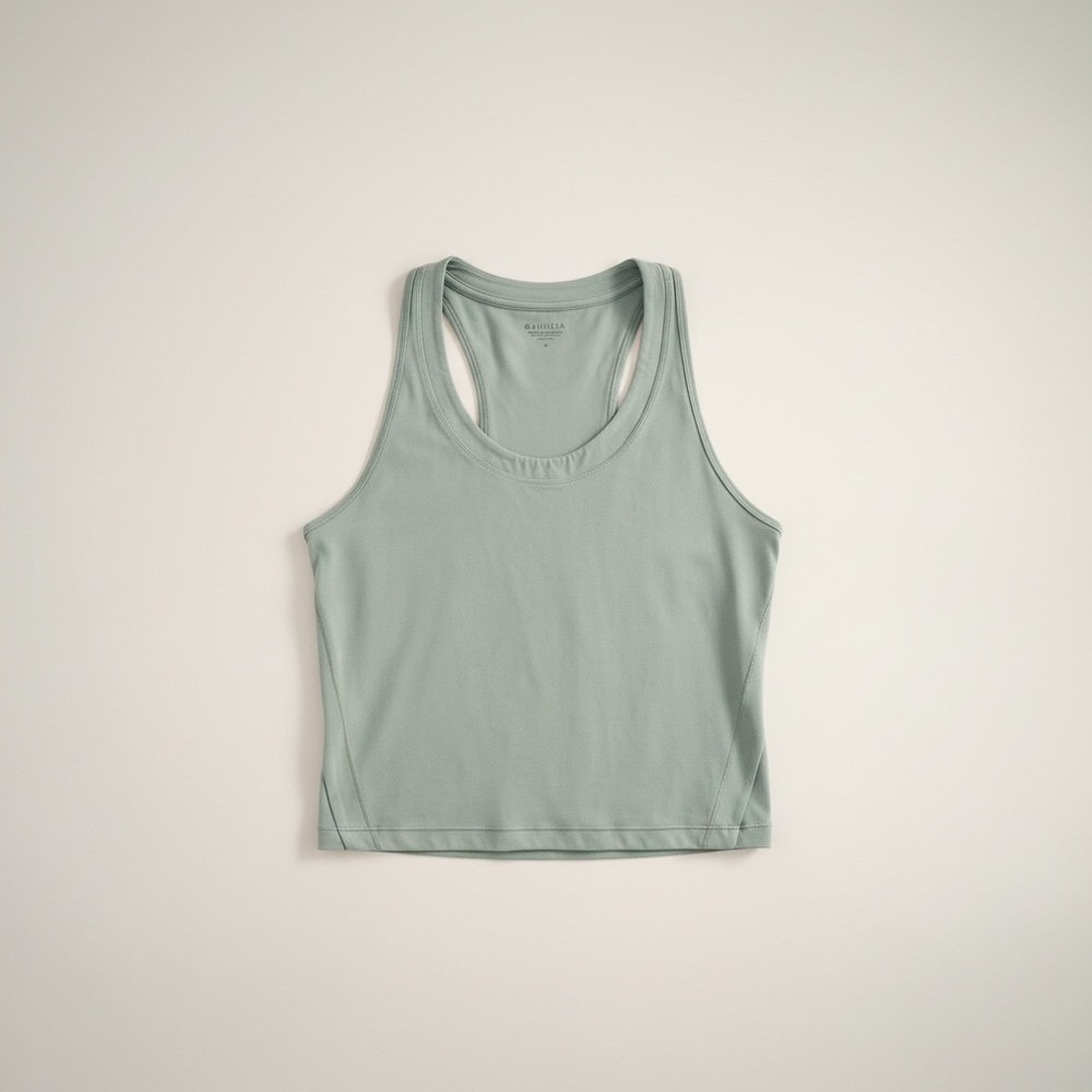 Athleta Sage Green Racerback Crop Tank